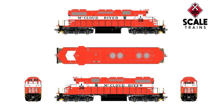 Scaletrains SXT41282 EMD SD38-2, McCloud River Railroad #39 - ESU v5.0 DCC & Sound HO Scale