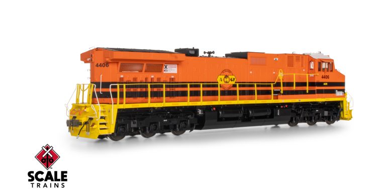 Scaletrains SXT41521 GE DASH 9-44CW, Alabama & Gulf Coast/Black Replacement HVAC #4406 - ESU v5.0 DCC & Sound HO Scale