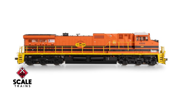 Scaletrains SXT41521 GE DASH 9-44CW, Alabama & Gulf Coast/Black Replacement HVAC #4406 - ESU v5.0 DCC & Sound HO Scale