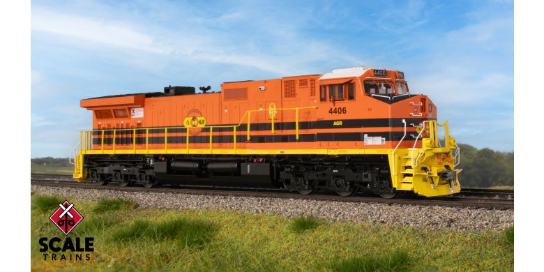 Scaletrains SXT41521 GE DASH 9-44CW, Alabama & Gulf Coast/Black Replacement HVAC #4406 - ESU v5.0 DCC & Sound HO Scale