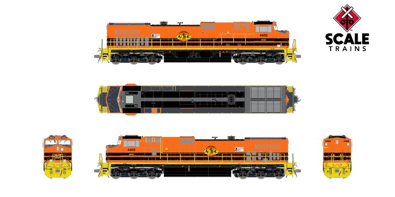 Scaletrains SXT41531 GE DASH 9-44CW, Arizona & California #4402 - ESU v5.0 DCC & Sound HO Scale