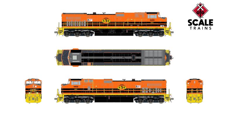 Scaletrains SXT41531 GE DASH 9-44CW, Arizona & California #4402 - ESU v5.0 DCC & Sound HO Scale