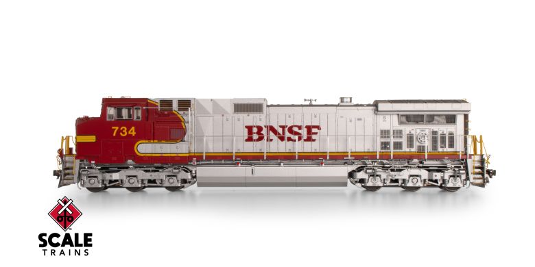 Scaletrains SXT41539 GE DASH 9-44CW, BNSF/Warbonnet/BNSF Nose Lettering #734 - ESU v5.0 DCC & Sound HO Scale