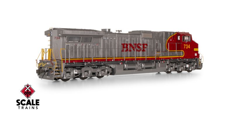 Scaletrains SXT41539 GE DASH 9-44CW, BNSF/Warbonnet/BNSF Nose Lettering #734 - ESU v5.0 DCC & Sound HO Scale