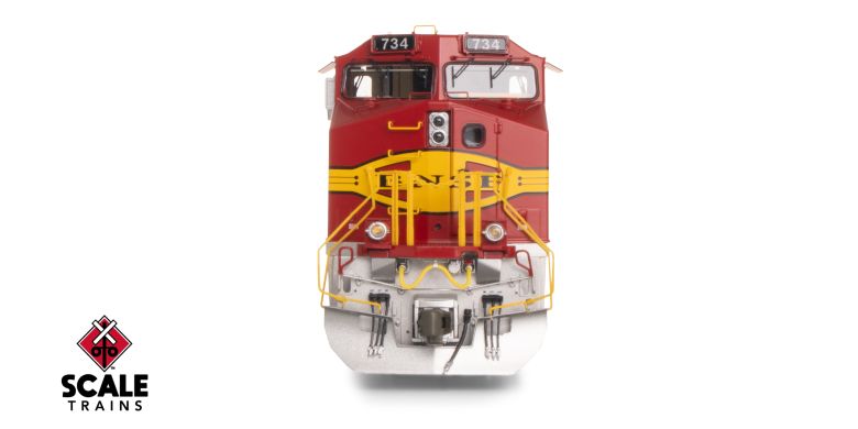 Scaletrains SXT41539 GE DASH 9-44CW, BNSF/Warbonnet/BNSF Nose Lettering #734 - ESU v5.0 DCC & Sound HO Scale