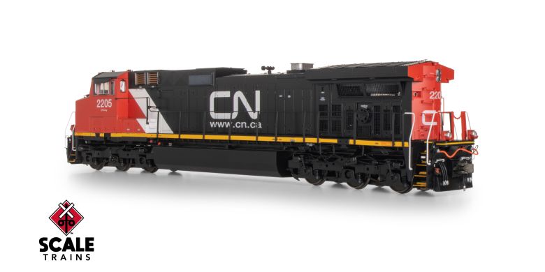 Scaletrains SXT41547 GE DASH 9-44CW, Canadian National/Teardrop Windshields/Red Marker Lights #2200 - ESU v5.0 DCC & Sound HO Scale