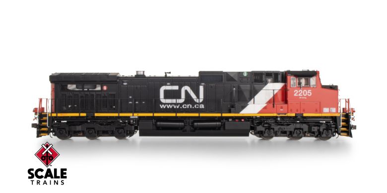 Scaletrains SXT41547 GE DASH 9-44CW, Canadian National/Teardrop Windshields/Red Marker Lights #2200 - ESU v5.0 DCC & Sound HO Scale