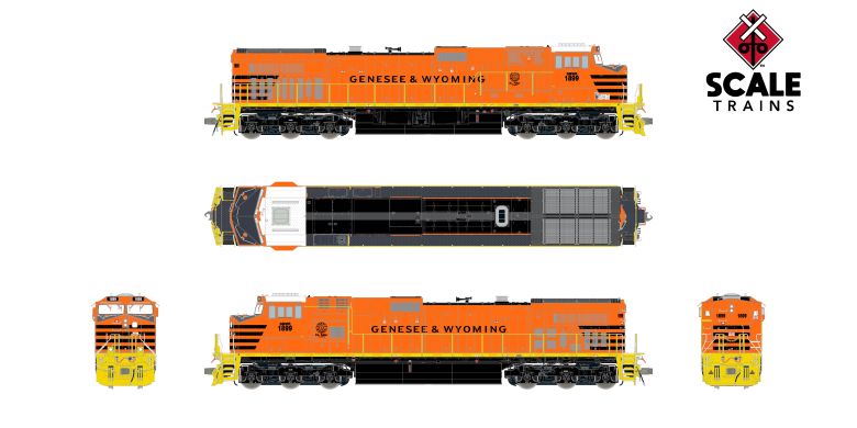 Scaletrains SXT41559 GE DASH 9-44CW, Genesee & Wyoming/Heritage Unit #1899 - ESU v5.0 DCC & Sound HO Scale