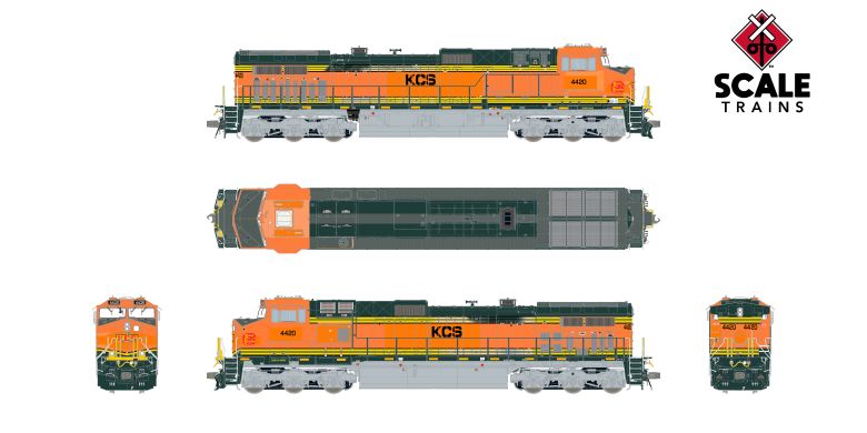 Scaletrains SXT41561 GE DASH 9-44CW, Kansas City Southern/ex-BNSF Heritage II Patched #4420 - ESU v5.0 DCC & Sound HO Scale