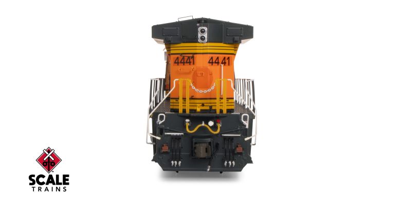 Scaletrains SXT41563 GE DASH 9-44CW, Kansas City Southern/ex-BNSF Heritage II Patched/Faded Orange Replacement HVAC #4441 - ESU v5.0 DCC & Sound HO Scale