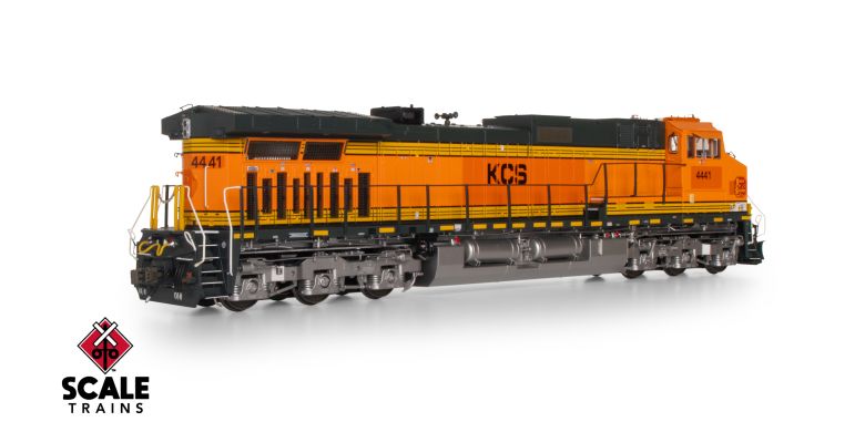 Scaletrains SXT41563 GE DASH 9-44CW, Kansas City Southern/ex-BNSF Heritage II Patched/Faded Orange Replacement HVAC #4441 - ESU v5.0 DCC & Sound HO Scale