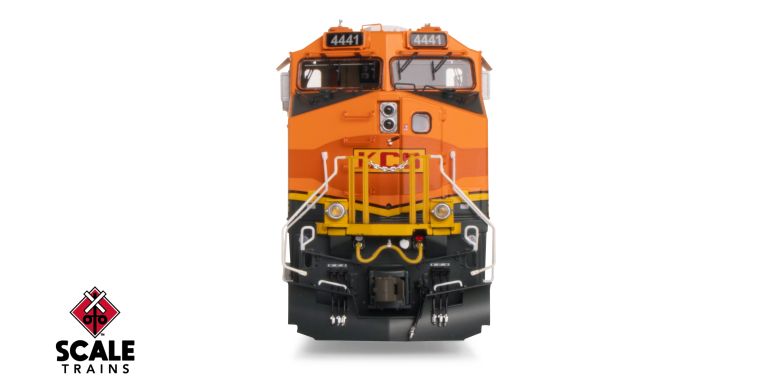 Scaletrains SXT41563 GE DASH 9-44CW, Kansas City Southern/ex-BNSF Heritage II Patched/Faded Orange Replacement HVAC #4441 - ESU v5.0 DCC & Sound HO Scale