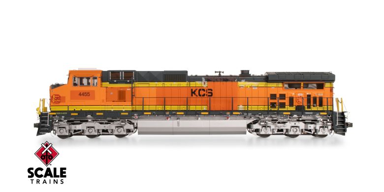 Scaletrains SXT41565 GE DASH 9-44CW, Kansas City Southern/ex-BNSF Heritage II Patched/Exhaust Burn Marks #4455 - ESU v5.0 DCC & Sound HO Scale
