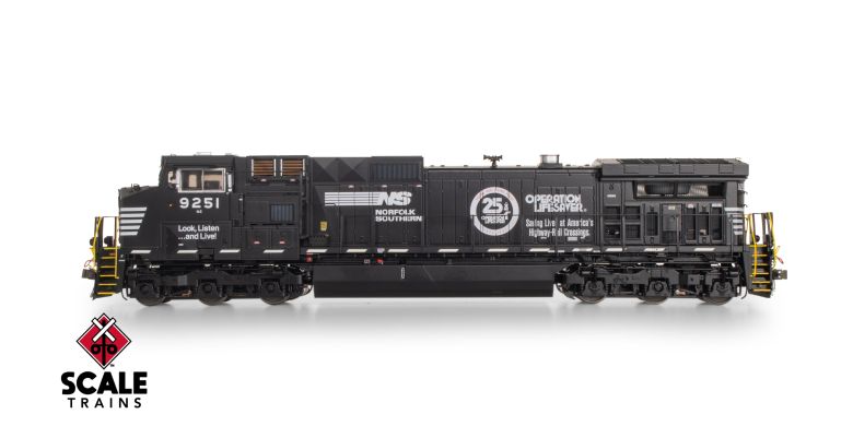 Scaletrains SXT41567 GE DASH 9-44CW, Norfolk Southern/Operation Lifesaver #9251 - ESU v5.0 DCC & Sound HO Scale
