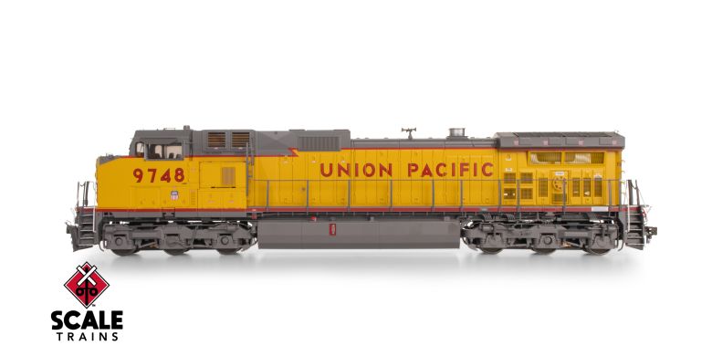 Scaletrains SXT41585 GE DASH 9-44CW, Union Pacific/Winged Nose Logo/Red Sill Stripe #9748 - ESU v5.0 DCC & Sound HO Scale