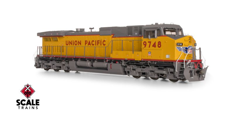 Scaletrains SXT41585 GE DASH 9-44CW, Union Pacific/Winged Nose Logo/Red Sill Stripe #9748 - ESU v5.0 DCC & Sound HO Scale