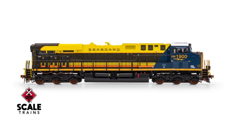 ScaleTrains SXT41619 Rivet Counter HO Scale GE ES44AH, CSX/Heritage/Seaboard Air Line/SAL #1900 DCC & Sound HO Scale