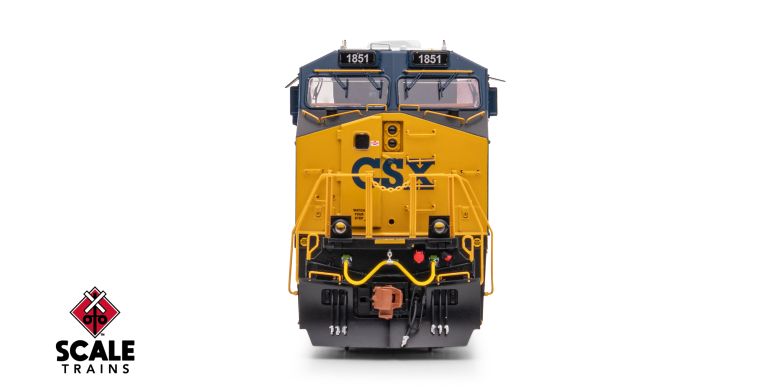 ScaleTrains SXT41621 Rivet Counter HO Scale GE ES44AH, CSX/Heritage/Nashville, Chattanooga & St Louis/NC&StL #1851 DCC & Sound HO Scale