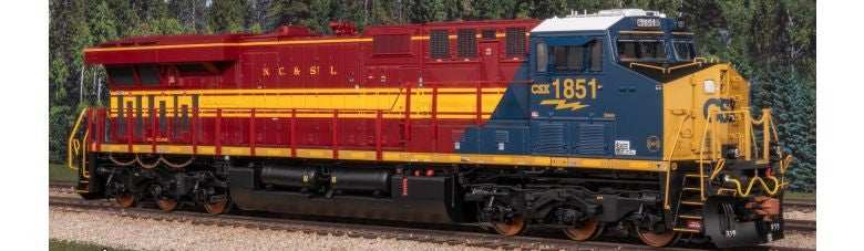 ScaleTrains SXT41621 Rivet Counter HO Scale GE ES44AH, CSX/Heritage/Nashville, Chattanooga & St Louis/NC&StL #1851 DCC & Sound HO Scale