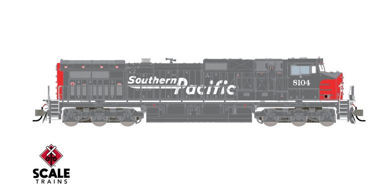 Scaletrains SXT41729 Rivet Counter GE DASH 9-44CW, Southern Pacific/As Delivered/Red Cab Window Grabs #8115 - DCC & Sound N Scale