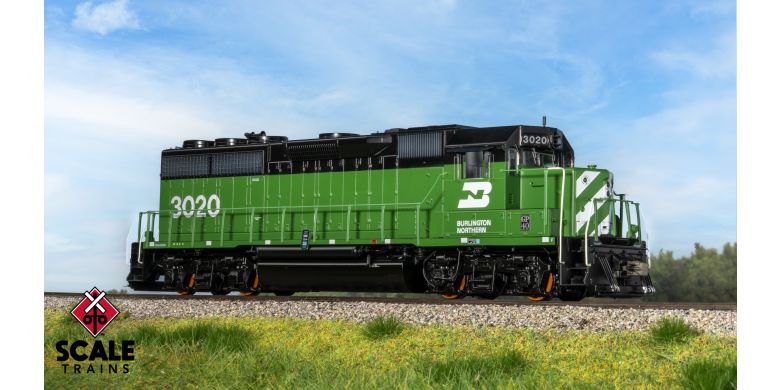 Scaletrains SXT41885 EMD GP40 Phase IIa3, BN Burlington Northern #3020 - ESU v5.0 DCC & Sound HO Scale