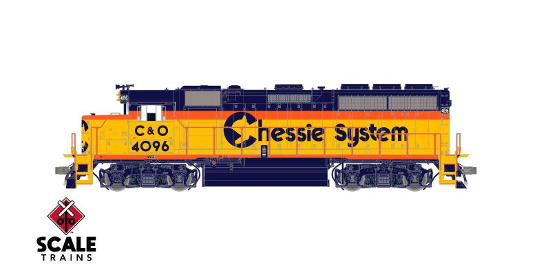 Scaletrains SXT41907 EMD GP40 GP40 Phase III, Chessie System/C&O #4099 - ESU v5.0 DCC & Sound HO Scale