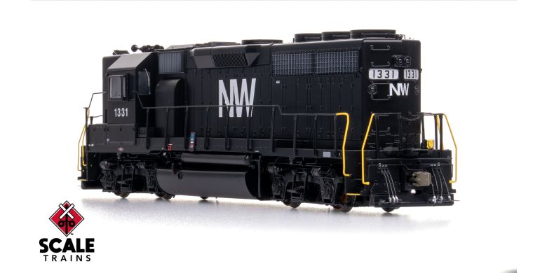 Scaletrains SXT41921 EMD GP40 Phase Ia3, Norfolk & Western/High Hood #1331 - ESU v5.0 DCC & Sound HO Scale