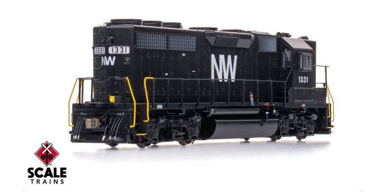 Scaletrains SXT41921 EMD GP40 Phase Ia3, Norfolk & Western/High Hood #1331 - ESU v5.0 DCC & Sound HO Scale