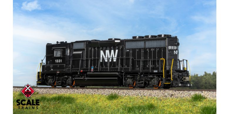 Scaletrains SXT41921 EMD GP40 Phase Ia3, Norfolk & Western/High Hood #1331 - ESU v5.0 DCC & Sound HO Scale