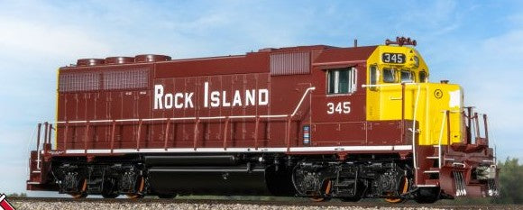 Scaletrains SXT41933 EMD GP40 Phase Ia3, Rock Island/Maroon & Yellow/Faded Nose Logo #345 - ESU v5.0 DCC & Sound HO Scale