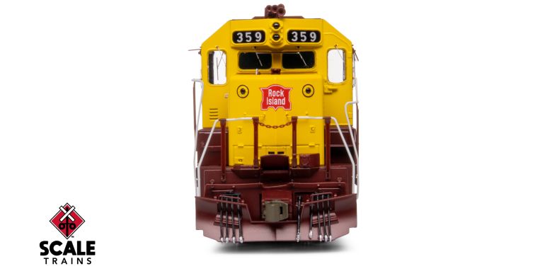 Scaletrains SXT41939 EMD GP40 Phase Ia3, Rock Island/Maroon & Yellow/Mismatched Long Hood Lettering #359 - ESU v5.0 DCC & Sound HO Scale