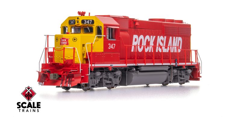 Scaletrains SXT41943 EMD GP40 Phase Ia3, Rock Island/Red & Yellow #353 - ESU v5.0 DCC & Sound HO Scale