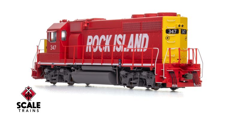 Scaletrains SXT41943 EMD GP40 Phase Ia3, Rock Island/Red & Yellow #353 - ESU v5.0 DCC & Sound HO Scale