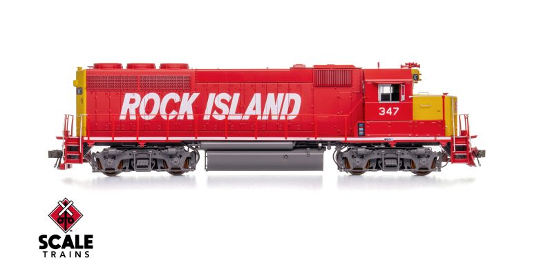 Scaletrains SXT41943 EMD GP40 Phase Ia3, Rock Island/Red & Yellow #353 - ESU v5.0 DCC & Sound HO Scale