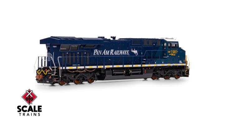 ScaleTrains SXT42065 Rivet Counter HO Scale GE ES44AH, CSX/Heritage/Pan Am/PAR #1981 DCC & Sound HO Scale
