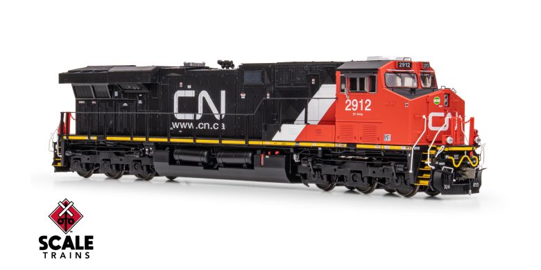 ScaleTrains SXT42088 Rivet Counter HO Scale GE ES44AC, Canadian National #2912 DCC & Sound HO Scale