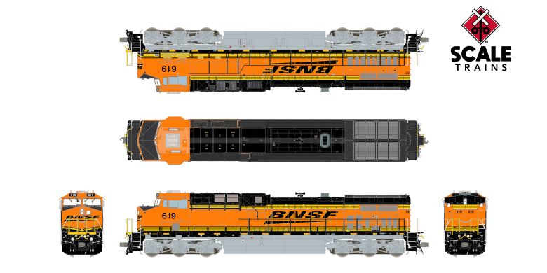 ScaleTrains SXT42238 Rivet Counter AC44C4M, BNSF/Heritage III/PTC #601 DCC & Sound HO Scale
