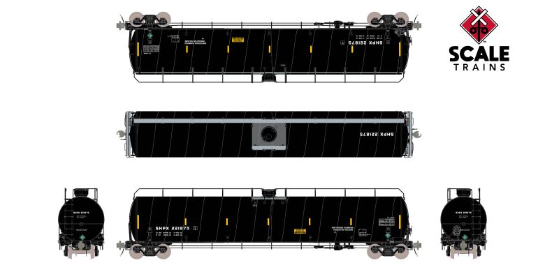 Scaletrains SXT42420 ARI 33K Gallon Spiral Jacketed Tank Car, American Railcar Leasing/Anhydrous Ammonia/Early/SHPX #221858 HO Scale