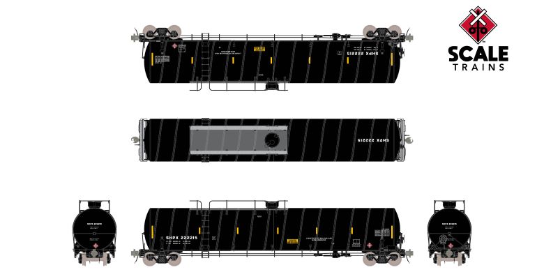 Scaletrains SXT42448 ARI 33K Gallon Spiral Jacketed Tank Car, American Railcar Leasing/LPG/Intermediate/SHPX #222232 HO Scale