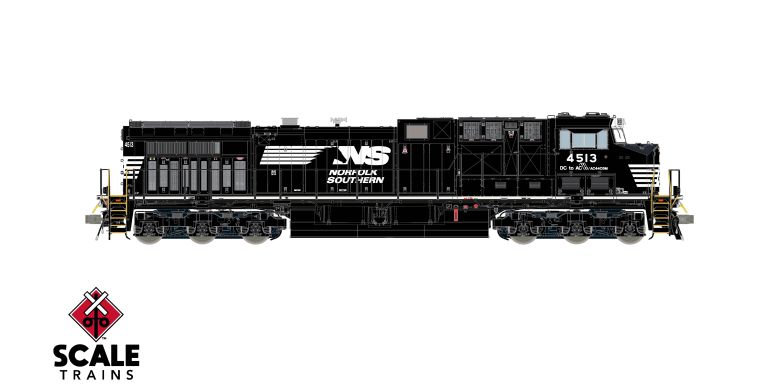ScaleTrains SXT42474 Rivet Counter Wabtec AC44C6M, Norfolk Southern/Horsehead/Sinewave #4749 DCC & Sound HO Scale