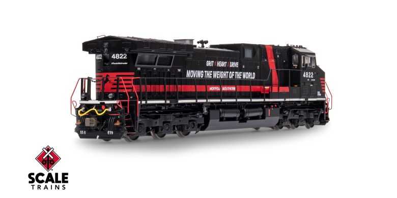 ScaleTrains SXT42480 Rivet Counter Wabtec AC44C6M, Norfolk Southern/Thank You To Our Railroaders/NS #4822 DCC & Sound HO Scale