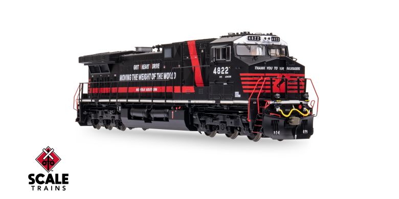 ScaleTrains SXT42480 Rivet Counter Wabtec AC44C6M, Norfolk Southern/Thank You To Our Railroaders/NS #4822 DCC & Sound HO Scale