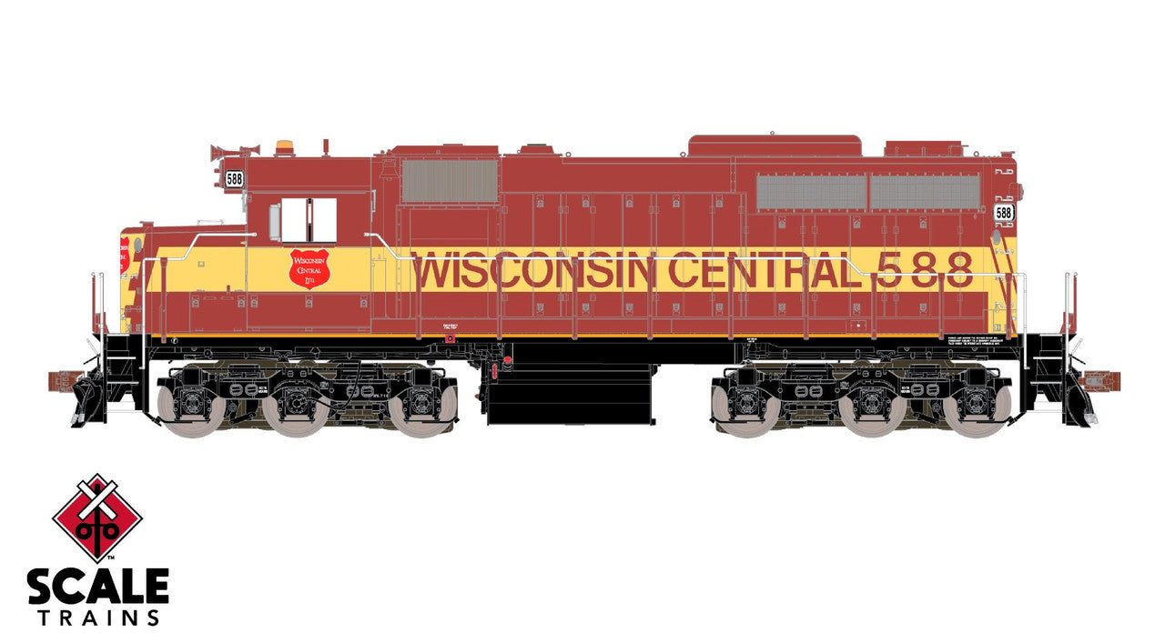 ScaleTrains SXT70077 EMD SDL39 WC Wisconsin Central #588 ESU LokSound DCC & Sound MUSEUM QUALITY HO Scale