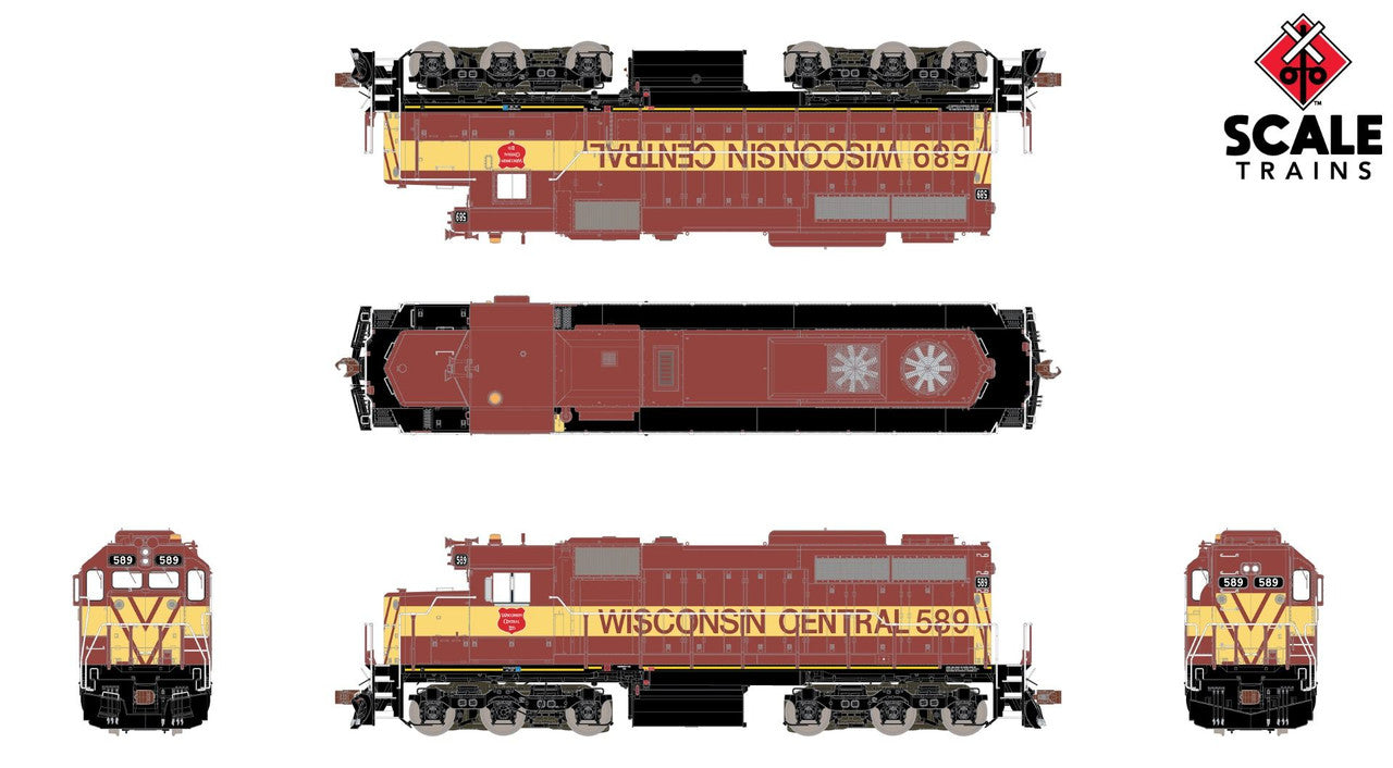 ScaleTrains SXT70079 EMD SDL39 WC Wisconsin Central #589 ESU LokSound DCC & Sound MUSEUM QUALITY HO Scale