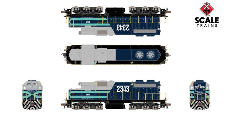 ScaleTrains SXT70081 EMD SDL39 Fepasa/Original Paint #2343 ESU LokSound DCC & Sound MUSEUM QUALITY HO Scale