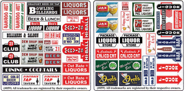 Image for 184-159 Tvrn & liquor store signs
