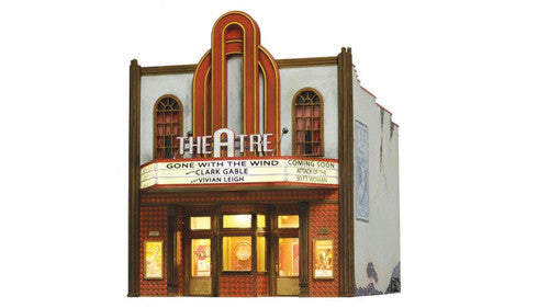 Woodland Scenics 5054 Theatre w/Lights - Built & Ready Landmark Structures(R) -- Assembled - 4-5/32 x 5-1/8 x 5-1/8" 10.5 x 13 x 13.2 cm HO Scale