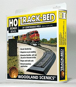 Woodland Scenics 1474 Track-Bed Roadbed Material -- Continuous Roll - 24' 7.3m - HO Scale HO Scale