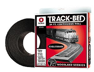 Woodland Scenics 1476 Track-Bed Roadbed Material -- Continuous Roll - 24' 7.3m - O Scale O Scale