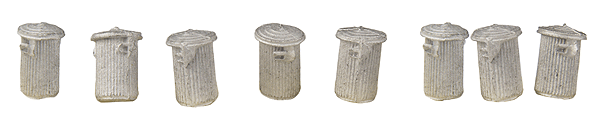 Image for 716-20049 Trash Cans w/Lids 8/